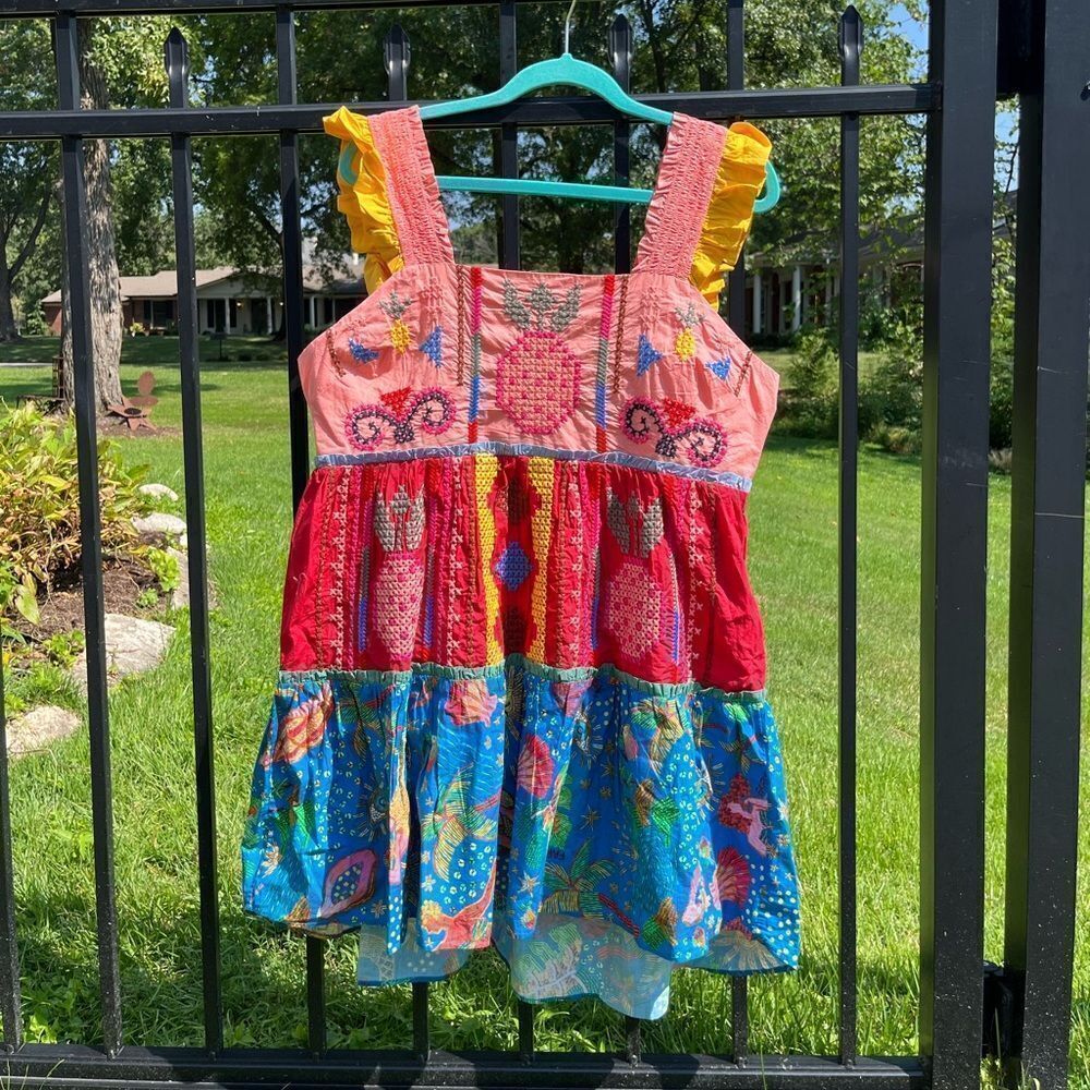 FARM Rio Colorblock Embroidered Mini Dress NWT - Picture 15 of 16